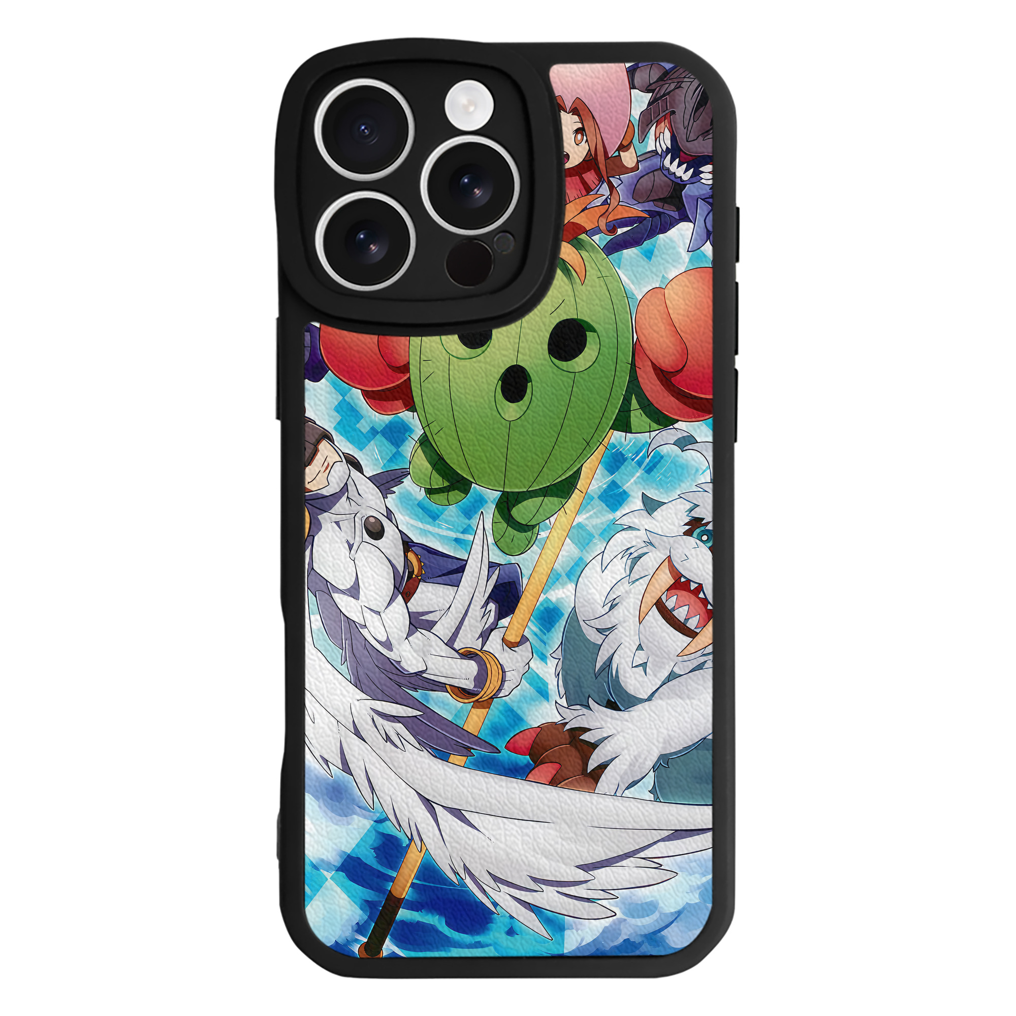 （画像用） Digimon デジタルモンスター/デジモン 【iPhone 16シリーズ対応】シリコンスマホケース（レザー調） 材質：シリコン